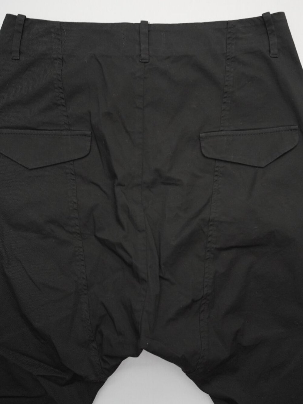 Nili Lotan Paris Twill Drop Crotch Pants in Jet Black Size 2 - Picture 7 of 11